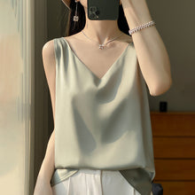Load image into Gallery viewer, Sling Vest Inner Match Satin Silky Base Loose Sleeveless Top