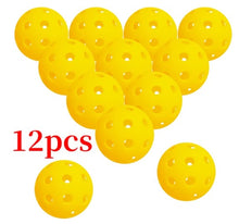 Load image into Gallery viewer, 12pcs Pack USAPA Outdoor Pickleball Balls 40 Holes Training Tournament Pickleball Accessories 74mm Standard Pickle Ball