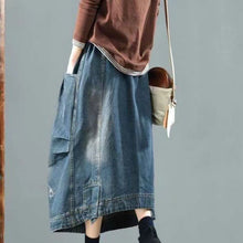 Load image into Gallery viewer, Vintage Denim Skirt Women's Elegant Long Dress Loose Skirt Women's