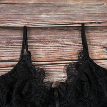 Load image into Gallery viewer, Sexy Lace And Eyelashes Sexy Breast Support Underwear Bottoming Bodysuit