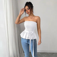 Load image into Gallery viewer, Pure Color Tube-top French Unique And Beautiful Small Top