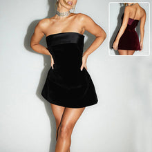 Load image into Gallery viewer, Ins Slim Tube-top Dress Fashion Zipper A-line Short Dresses Party Evening Clothing For Women