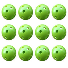 Load image into Gallery viewer, 12pcs multicolor Plastic Golf Training Balls Airflow Hollow Golf Balls for Driving Range Swing Practice new