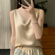 Load image into Gallery viewer, Sling Vest Inner Match Satin Silky Base Loose Sleeveless Top