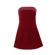 Load image into Gallery viewer, Ins Slim Tube-top Dress Fashion Zipper A-line Short Dresses Party Evening Clothing For Women