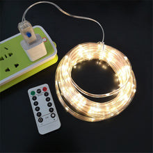 Load image into Gallery viewer, 10-15M LED Rope String lights 8 Play Modes with Remote Street Garland Outdoor Waterproof Fairy Lights for Wedding Holiday Decors