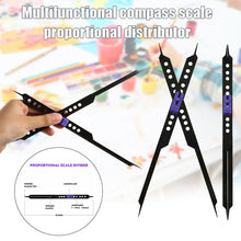 Load image into Gallery viewer, 10 Inches Proportional Scale Divider Drawing Tool for Artists Adjustable Plastic PUO88