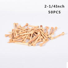 Load image into Gallery viewer, 100Pcs Golf Tees Bamboo 83mm 70mm Unbreakable Tee Golf Training Swing Practice Accessories Less Friction Stronger 4 Size Bulk