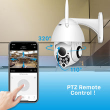 Load image into Gallery viewer, 1080P PTZ IP Camera Wifi Outdoor Speed Dome Wireless Wifi Security Camera Pan Tilt 4X Digital Zoom 2MP Network CCTV Surveillance