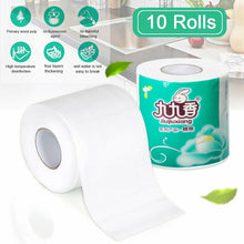 Load image into Gallery viewer, 10rolls Wood Pulp Bathroom Accessories Cleaning Tool Cored No Fragrance Toilet Paper Office School Facial Napkin Soft 4 Layers