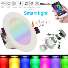 Load image into Gallery viewer, 16 Colors Spot Led Smart Downlight RGB/WW/CW LED Ceiling Round Downlight Led Downlight Bluetooth APP Control Smart Light
