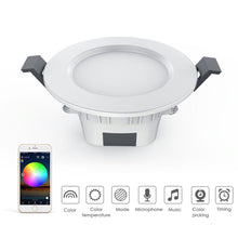 Load image into Gallery viewer, 16 Colors Spot Led Smart Downlight RGB/WW/CW LED Ceiling Round Downlight Led Downlight Bluetooth APP Control Smart Light