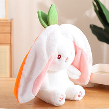Load image into Gallery viewer, 18cm Cosplay Strawberry Carrot Rabbit Plush Toy Stuffed Creative Bag into Fruit Transform Baby Cuddly Bunny Plushie Doll For Kid