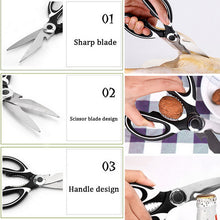 Load image into Gallery viewer, 1PC Kitchen Scissors Stainless Steel Food Shears for Meat Vegetables Herb Chicken Scissors Multifunctional Kitchen Tool