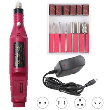 Load image into Gallery viewer, 1set Power Professional Electric Manicure Machine Pen Pedicure Nail File Nail Tools 6 Bits Drill Nail Drill Machine Equipment