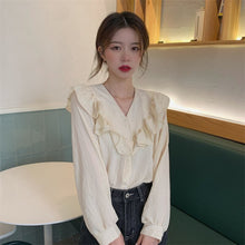 Load image into Gallery viewer, 2021 Autumn Casual Elegant Blouse Women Office Lady Korean Fashion Sweet Shirts Long Sleeve High Street France Designer Clothing