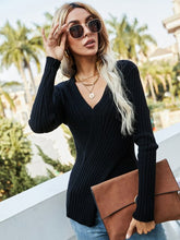 Load image into Gallery viewer, 2021 Autumn Winter Oversized Cross Sweaters Ladies Elegant Knitted Pullovers Female Knitwear Sexy White V Neck Sweater Women