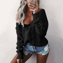 Load image into Gallery viewer, 2021 Fashion Pullovers Sexy Sweaters Women Fall Soft Cotton Loose V-neck Knitted Hot Tide Winter Korean Casual Simple Chic Tops