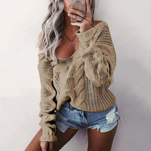 Load image into Gallery viewer, 2021 Fashion Pullovers Sexy Sweaters Women Fall Soft Cotton Loose V-neck Knitted Hot Tide Winter Korean Casual Simple Chic Tops