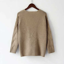 Load image into Gallery viewer, 2021 Fashion Pullovers Sexy Sweaters Women Fall Soft Cotton Loose V-neck Knitted Hot Tide Winter Korean Casual Simple Chic Tops