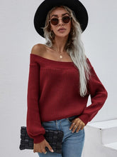 Load image into Gallery viewer, 2021 New Autumn Oversized White Sweater Women Slash Neck Knitted Winter Sweaters Casual Knitwear Pullovers Jumper Pull Femme