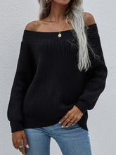 Load image into Gallery viewer, 2021 New Autumn Oversized White Sweater Women Slash Neck Knitted Winter Sweaters Casual Knitwear Pullovers Jumper Pull Femme