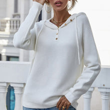 Load image into Gallery viewer, 2021 New Autumn Winter Hooded Women Sweater Tops Korean Loose Pullovers Sweaters Knitwear Solid Color Casual Female Sweater Coat