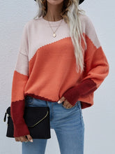 Load image into Gallery viewer, 2021 New Autumn Winter Long Sleeve Striped Sweater Pullovers Women Loose Oversized O-Neck Knitted Warm Sweaters Jumper Mujer