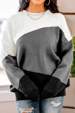 Load image into Gallery viewer, 2021 New Autumn Winter Long Sleeve Striped Sweater Pullovers Women Loose Oversized O-Neck Knitted Warm Sweaters Jumper Mujer