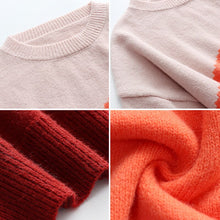 Load image into Gallery viewer, 2021 New Autumn Winter Long Sleeve Striped Sweater Pullovers Women Loose Oversized O-Neck Knitted Warm Sweaters Jumper Mujer