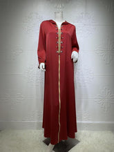 Load image into Gallery viewer, 2021 New Muslim Robe Diamond Ribbon Dress Abaya Dubai Islamic Women's Clothing Ethnic Hooded Turkish Dress Woman