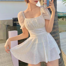 Load image into Gallery viewer, 2021 New Sexy One Piece Swimsuit Women Solid Swimwear Long Sleeve Monokini Skirted Swim Suit Open Back Trikini Pad Bathing Suit