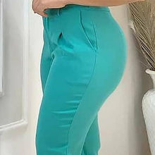 Load image into Gallery viewer, 2021 Summer Elegant Casual Two Piece Set Slim For Ladie set Solid Trouser Suits Cropped Sleeveless Tops and High Waist Pants set
