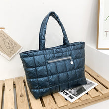 Load image into Gallery viewer, 2021 Winter Fashion Woman Big Handbag Space Pad Cotton High Capacity Totes Soft Female Shopper Quilted Nylon Shoulder Bags