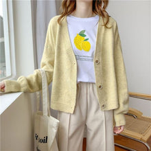 Load image into Gallery viewer, 2021 Winter Women Cardigans Cashmere Sweater Knitted Jacket Girls Korean Chic Tops Woman's Sweaters jersey knit Cardigans