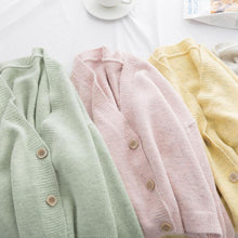 Load image into Gallery viewer, 2021 Winter Women Cardigans Cashmere Sweater Knitted Jacket Girls Korean Chic Tops Woman's Sweaters jersey knit Cardigans