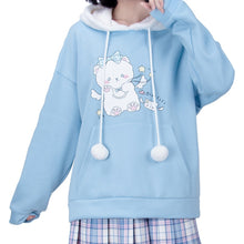 Load image into Gallery viewer, 2022 Cute Cartoon Hoodies Women Preppy Style Sweet Hooded Pullover Spring Long Sleeve Casual Kawaii Sweatshirts Feminino