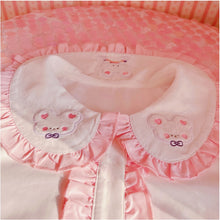 Load image into Gallery viewer, 2022 New Teen Girls Rabbit Cute Blouses Spring Single Breasted Fresh Kawaii Tops Long Sleeve Fungus Edge Shirts Japanese Women