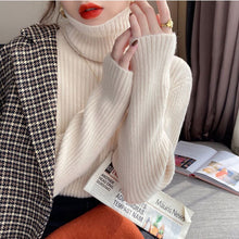 Load image into Gallery viewer, 2022 Spring Women's Turtleneck Sweaters for Women Crop Sweater Fashion Khaki Black Basic Pull Vintage Femme Knit Top Jumper