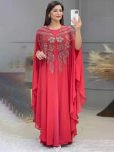 Load image into Gallery viewer, Abayas For Women Dubai Luxury 2022 Chiffon Boubou Muslim Fashion Dress Caftan Marocain Wedding Party Occasions Djellaba Femme