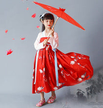 Load image into Gallery viewer, Ancient Chinese Costume Child Fairy Folk Dance Performance Chinese Traditional Dress Cosply Clothing Kids Clothes Girls Hanfu
