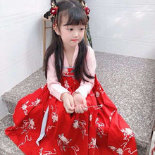 Load image into Gallery viewer, Ancient Chinese Costume Child Fairy Folk Dance Performance Chinese Traditional Dress Cosply Clothing Kids Clothes Girls Hanfu