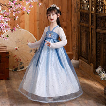 Load image into Gallery viewer, Ancient Chinese Traditional Costume Hanfu Children Summer New Cute Loose Embroidery Girl Fairy Dresses Party Stage Dress