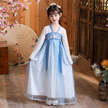 Load image into Gallery viewer, Ancient Chinese Traditional Costume Hanfu Children Summer New Cute Loose Embroidery Girl Fairy Dresses Party Stage Dress