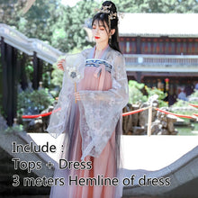 Load image into Gallery viewer, Ancient Hanfu Dress Folk Dance Costume Women Han Dynasty Princess Fairy Hanfu Dress Oriental Style Dance Clothing Girl Cosplay