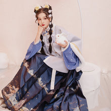 Load image into Gallery viewer, Ancient Traditional Han Dynasty Princess Costumes Autumn Winter Chinese Style Women Hanfu Dress Floral Embroidery 3 Piece Sets