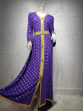 Load image into Gallery viewer, Arab Middle East Women's Clothing 2021 New Bronzing Robe Two-piece Muslim Prayer Clothes For Ramadan Moroccan Kaftan