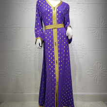 Load image into Gallery viewer, Arab Middle East Women's Clothing 2021 New Bronzing Robe Two-piece Muslim Prayer Clothes For Ramadan Moroccan Kaftan