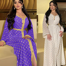 Load image into Gallery viewer, Arab Middle East Women's Clothing 2021 New Bronzing Robe Two-piece Muslim Prayer Clothes For Ramadan Moroccan Kaftan