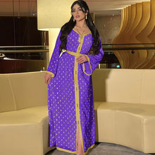 Load image into Gallery viewer, Arab Middle East Women's Clothing 2021 New Bronzing Robe Two-piece Muslim Prayer Clothes For Ramadan Moroccan Kaftan
